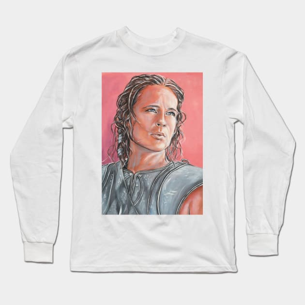 Brad Pitt Long Sleeve T-Shirt by Svetlana Pelin